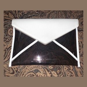 REBECCA MINKOFF Leo Leather White and Clear Clutch REBECCA MINKOFF Leo Clutch